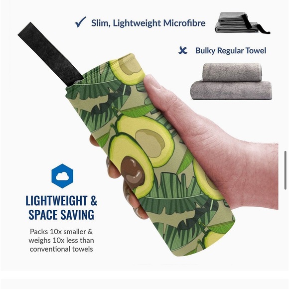 Avocado Large Microfiber Beach Towel-For Men/Women & Children - Picture 7 of 12